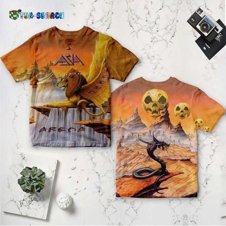 Asia English Rock Arena Album Cover 3D T-Shirt – Usalast