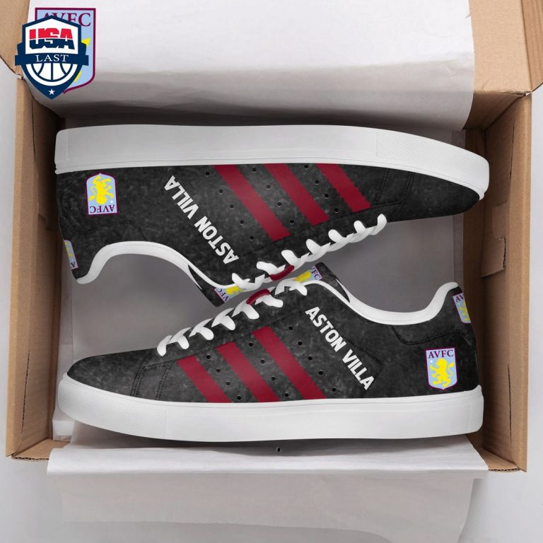 Aston Villa FC Red Stripes Style 5 Stan Smith Low Top Shoes - Stand easy bro