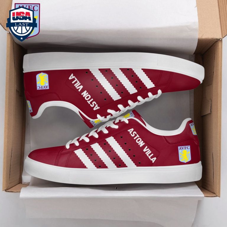 Aston Villa FC White Stripes Style 1 Stan Smith Low Top Shoes - You look lazy