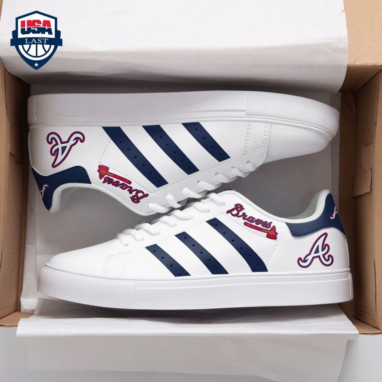 Atlanta Braves Navy Stripes Stan Smith Low Top Shoes - Is this your new friend?