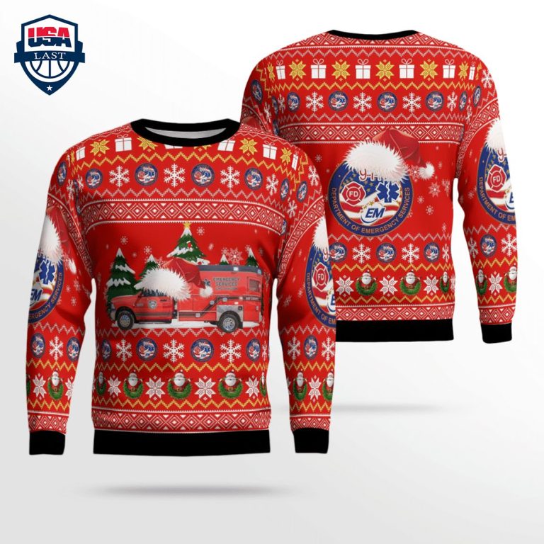 Bay County EMS Ver 4 3D Christmas Sweater - You look so healthy and fit