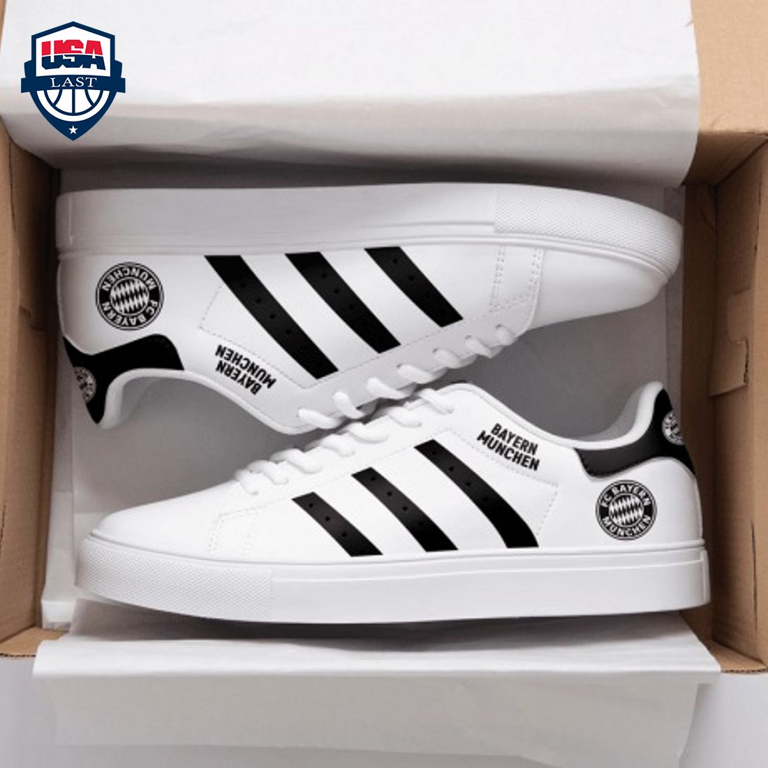 Bayern Munich Black Stripes Style 1 Stan Smith Low Top Shoes – Saleoff