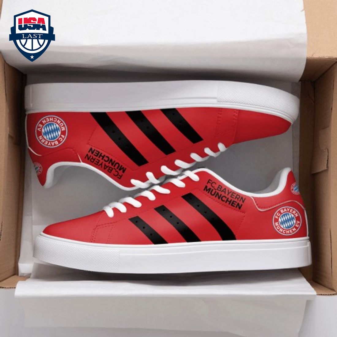 Bayern Munich Black Stripes Style 3 Stan Smith Low Top Shoes – Saleoff