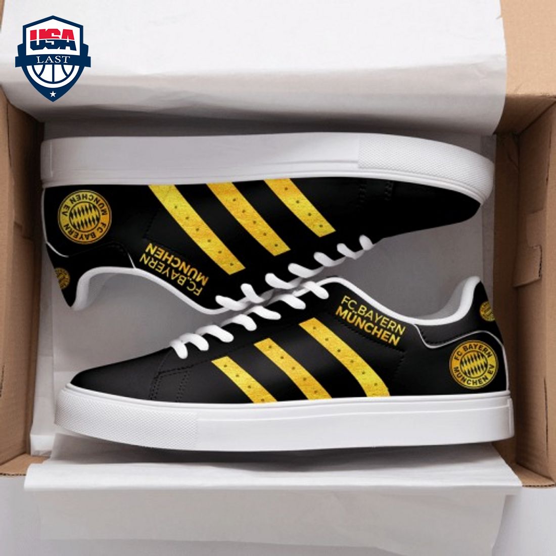 Bayern Munich Yellow Stripes Style 1 Stan Smith Low Top Shoes – Saleoff