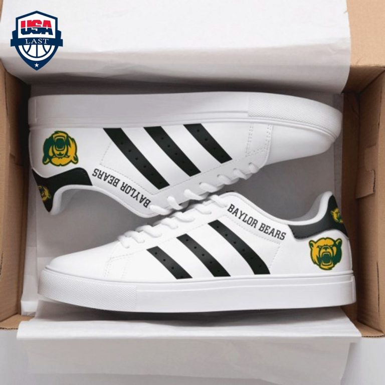 Baylor Bears Black Stripes Stan Smith Low Top Shoes - Royal Pic of yours
