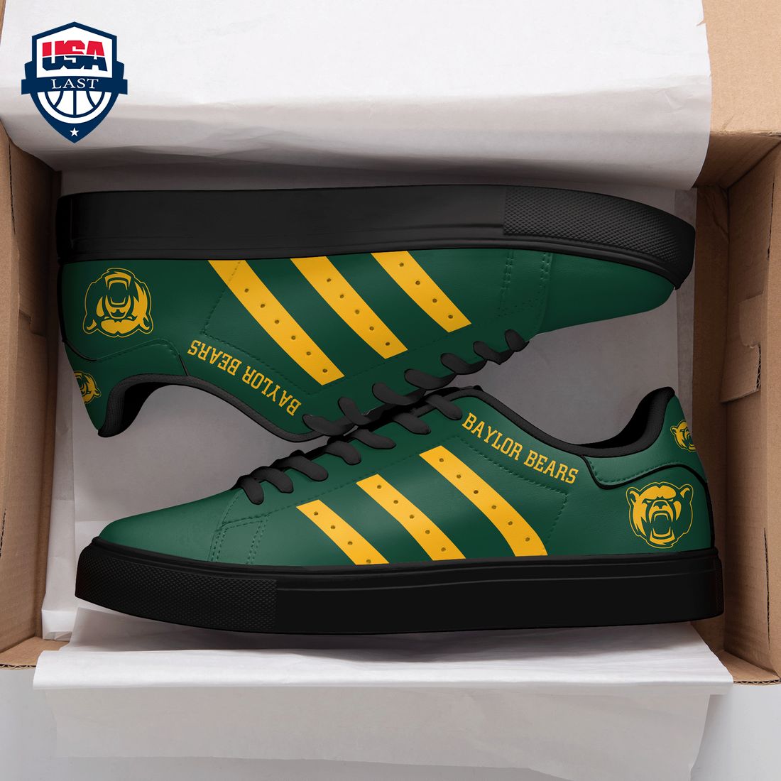 Baylor Bears Yellow Stripes Style 2 Stan Smith Low Top Shoes – Saleoff
