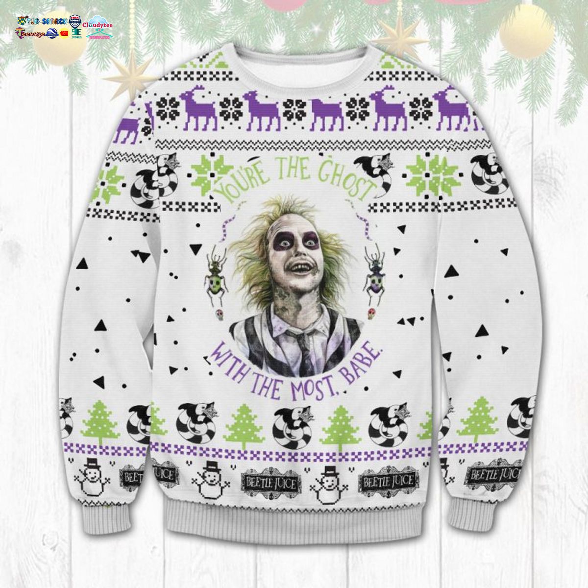 BeetlejuiceYou’re The Ghost With The Most Babe Ugly Christmas Sweater