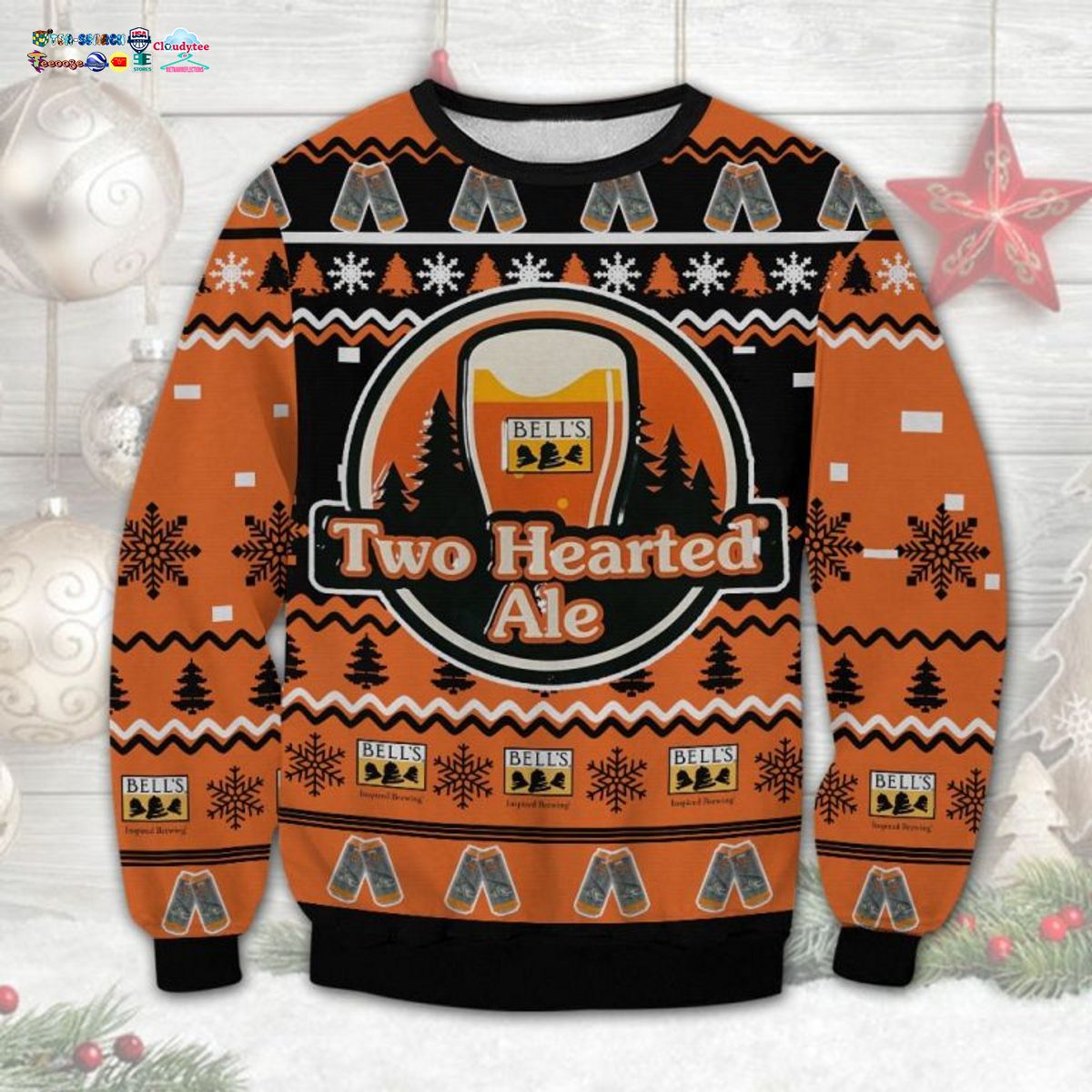 Bell’s Two Hearted Ale Ugly Christmas Sweater