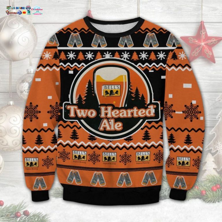 Bell's Two Hearted Ale Ugly Christmas Sweater - Nice shot bro