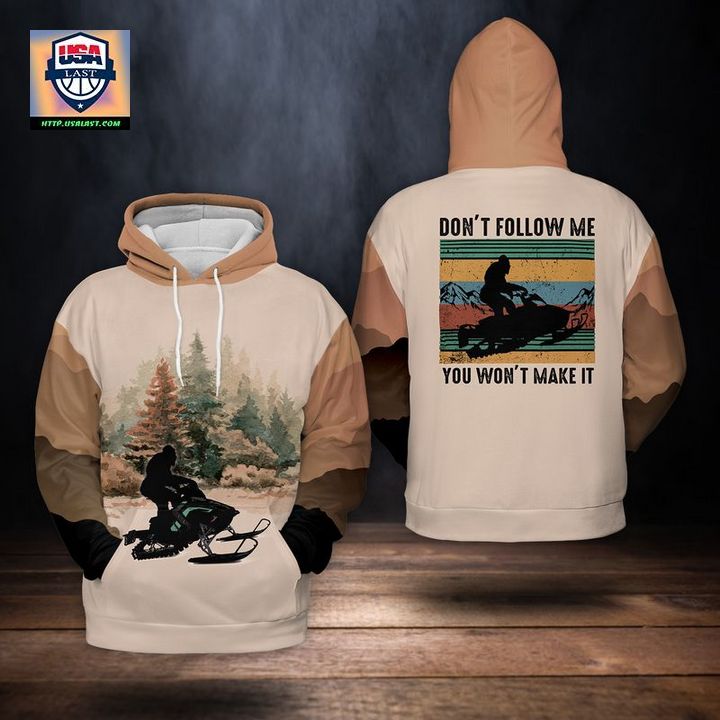 Bigfoot Snowmobiling Won’t Make It 3D Hoodie – Usalast