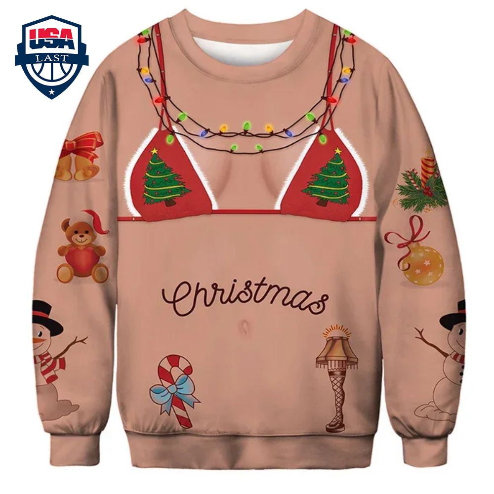 Bikini Christmas Tree Ugly Christmas Sweater – Saleoff