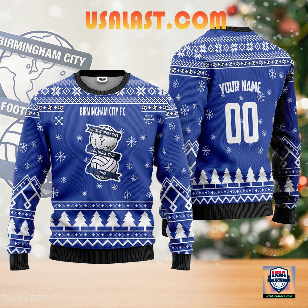 Birmingham City F.C Christmas Sweater Blue Version – Usalast