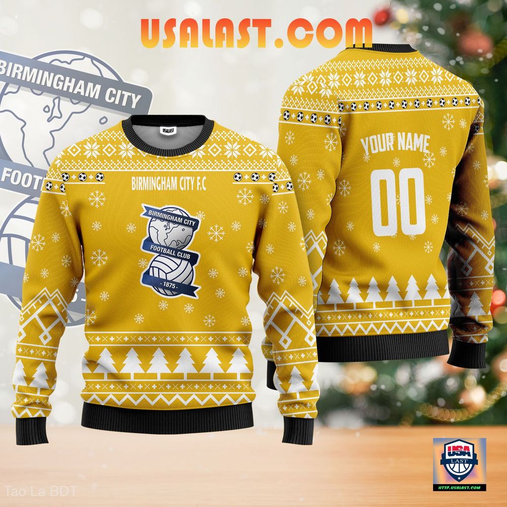Birmingham City F.C Ugly Christmas Sweater Yellow Version – Usalast