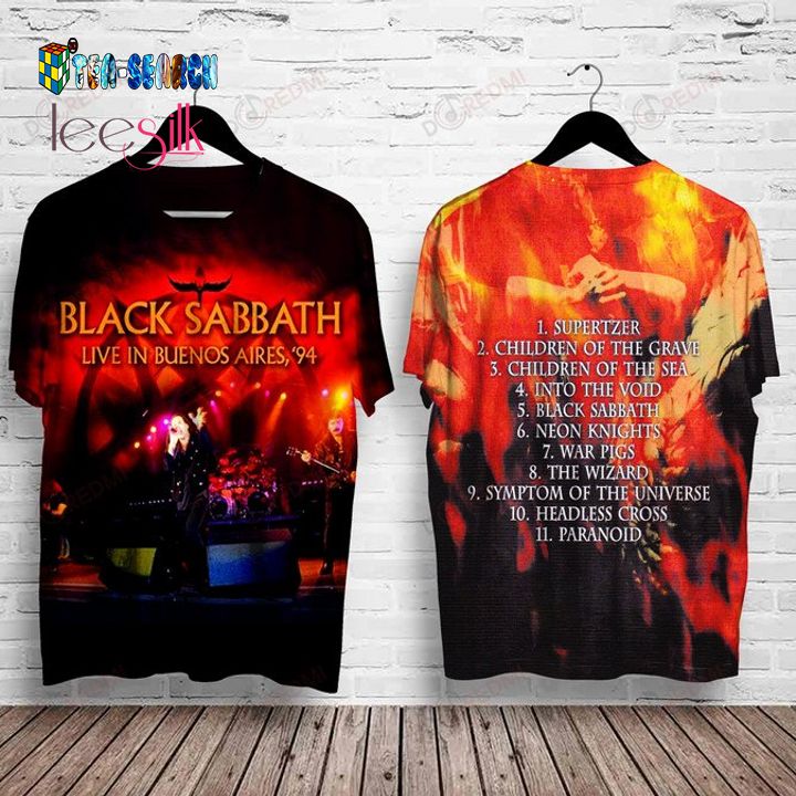 Black Sabbath Live In Buenos Aires 1994 3D All Over Print Shirt – Usalast