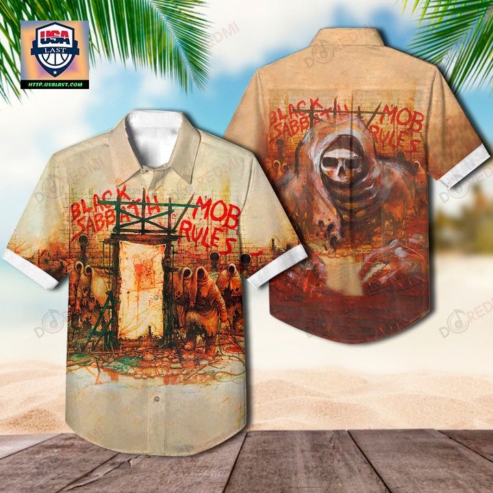 Black Sabbath Mob Rules Short Sleeve Hawaiian Shirt – Usalast