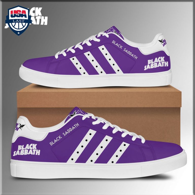 Black Sabbath White Stripes Stan Smith Low Top Shoes - I like your hairstyle