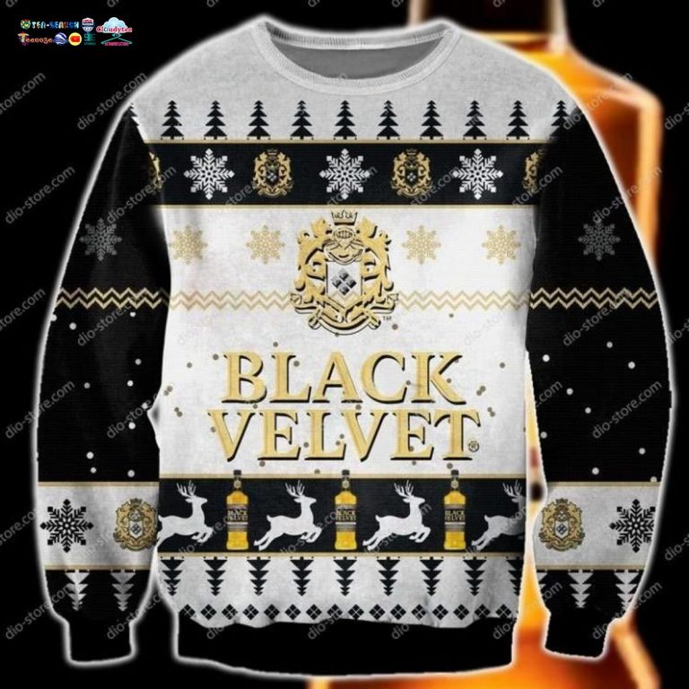 Black Velvet Ugly Christmas Sweater - You look lazy