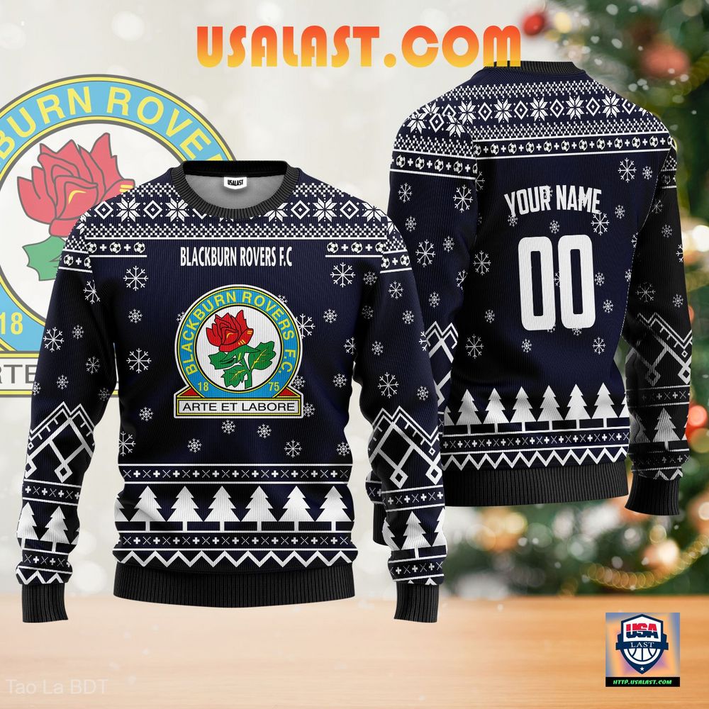 Blackburn Rovers F.C Ugly Christmas Sweater Magenta Version – Usalast