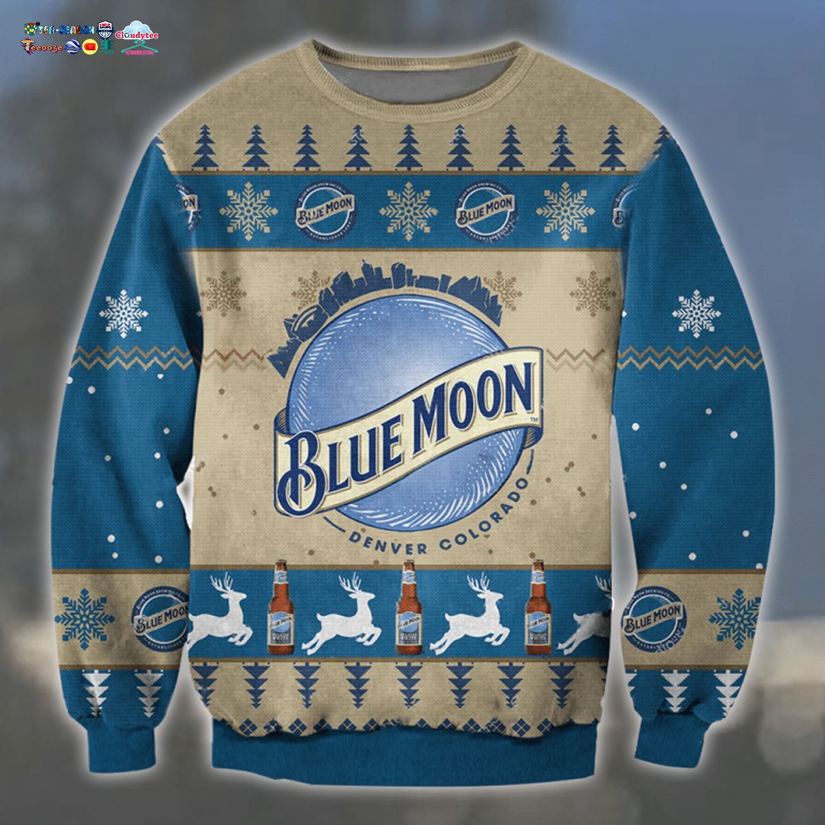 Blue Moon Ugly Christmas Sweater