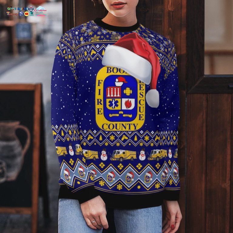 Boone County Fire Protection District Ver 2 3D Christmas Sweater - Sizzling