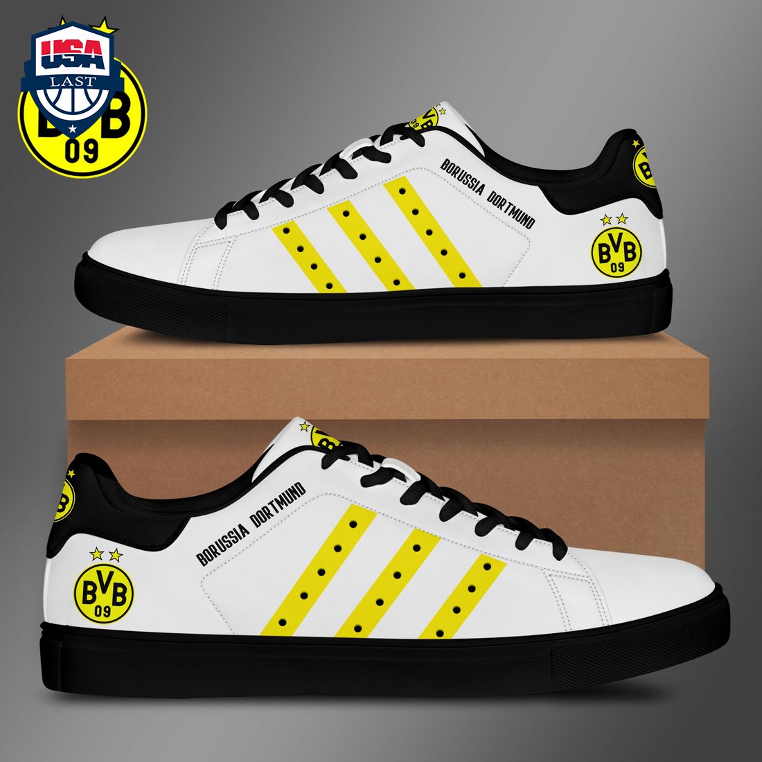 Borussia Dortmund Yellow Stripes Style 1 Stan Smith Low Top Shoes – Saleoff