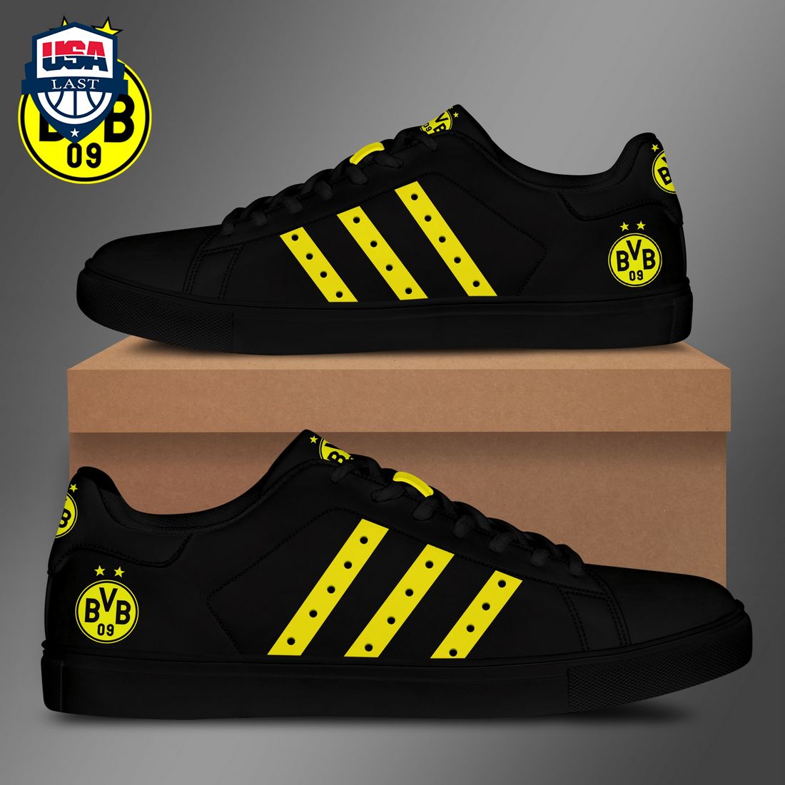 Borussia Dortmund Yellow Stripes Style 2 Stan Smith Low Top Shoes – Saleoff