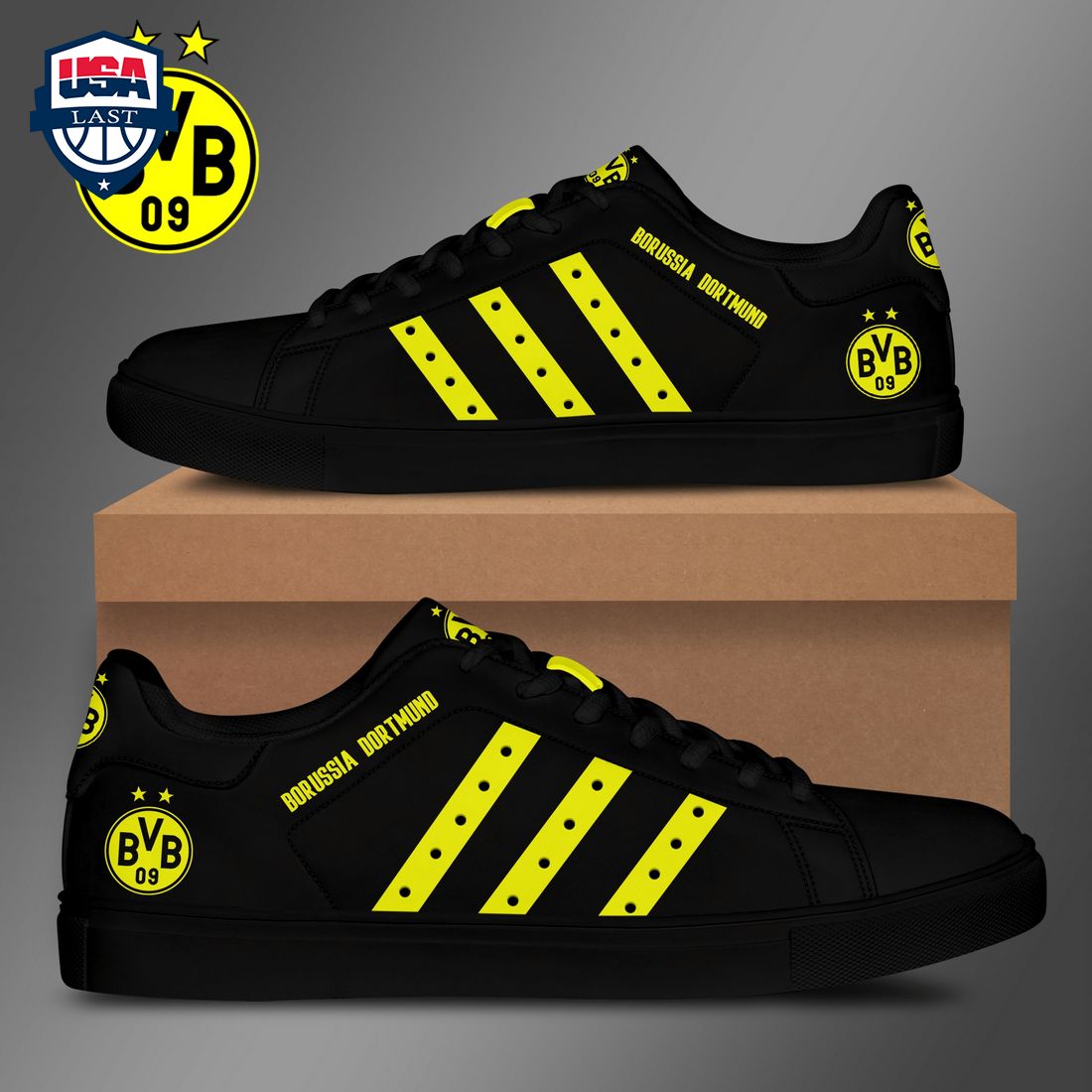 Borussia Dortmund Yellow Stripes Style 3 Stan Smith Low Top Shoes – Saleoff