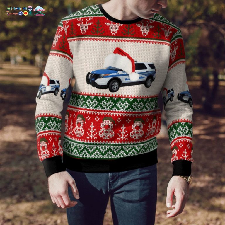 Boston Police Department Ver 2 3D Christmas Sweater - You look lazy