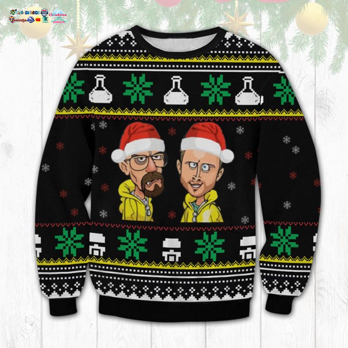 Breaking Bad Cartoon Ugly Christmas Sweater