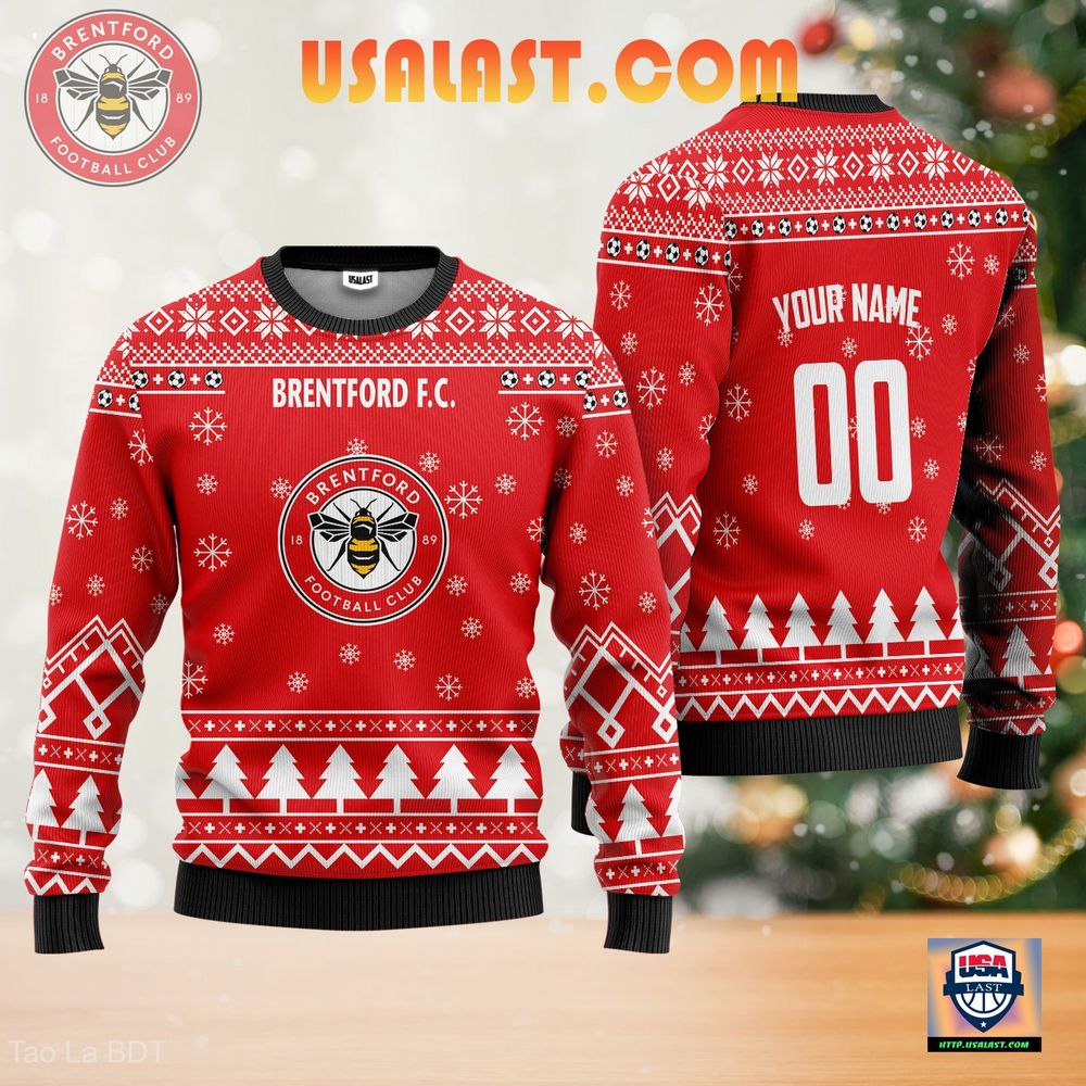 Brentford F.C. Personalized Sweater Christmas Jumper – Usalast