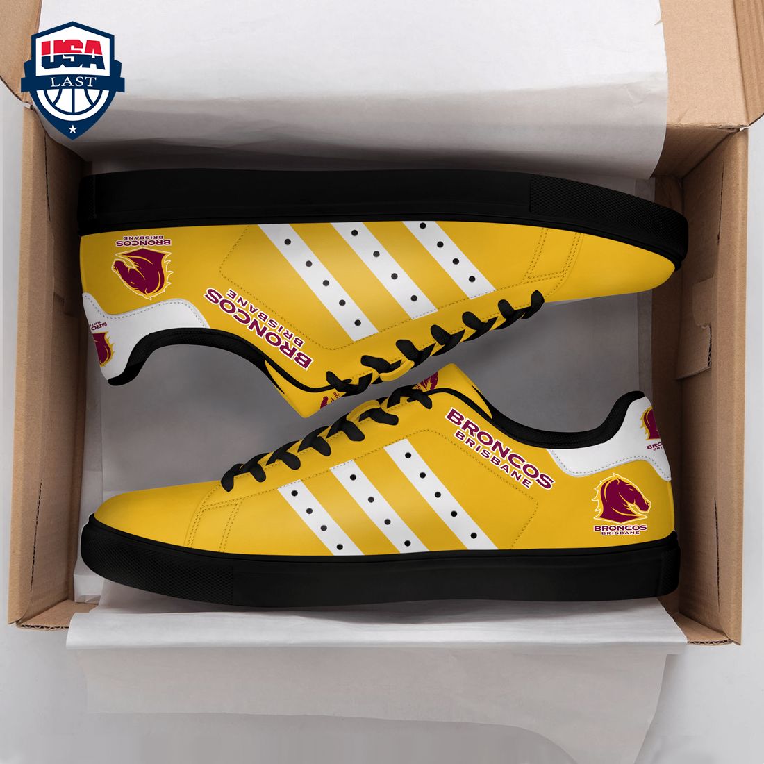 Brisbane Broncos White Stripes Style 1 Stan Smith Low Top Shoes – Saleoff
