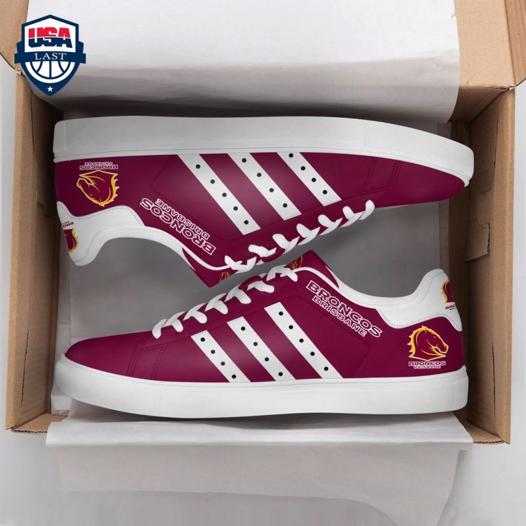 Brisbane Broncos White Stripes Style 3 Stan Smith Low Top Shoes - Studious look