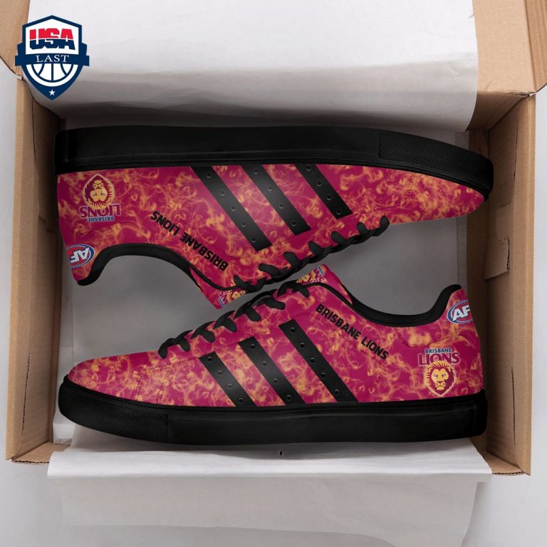 Brisbane Lions Black Stripes Style 2 Stan Smith Low Top Shoes - Looking so nice