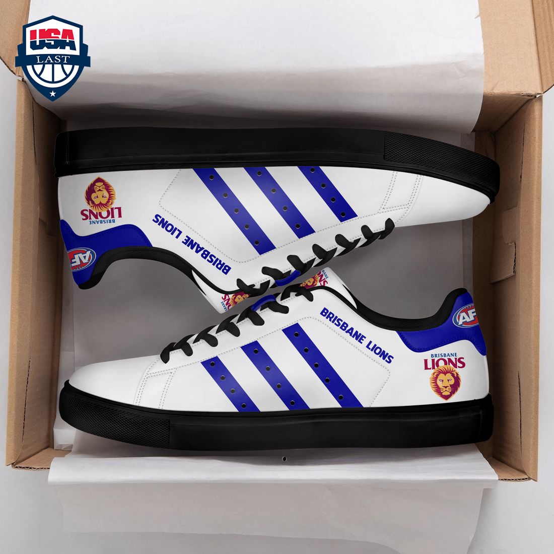 Brisbane Lions Blue Stripes Style 2 Stan Smith Low Top Shoes – Saleoff