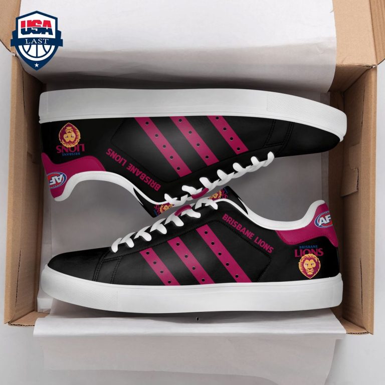 Brisbane Lions Red Stripes Style 3 Stan Smith Low Top Shoes - Studious look