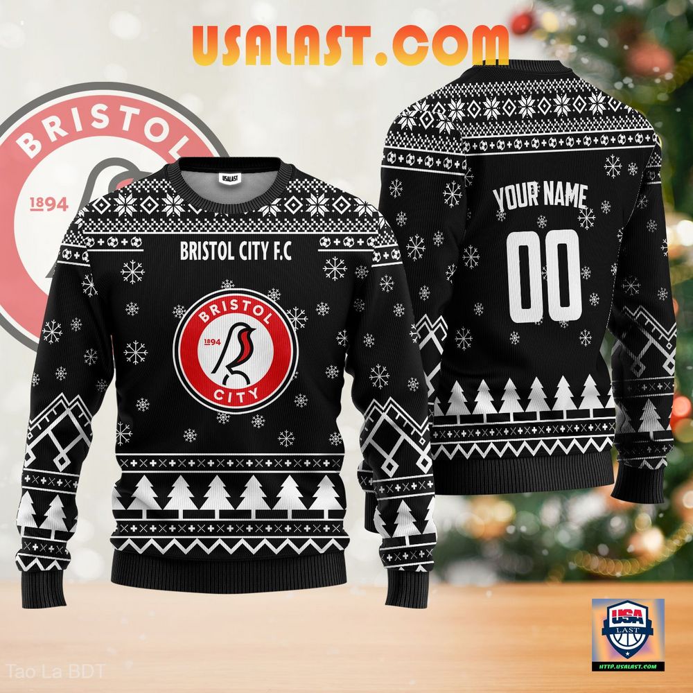 Bristol City F.C Ugly Christmas Sweater Black Version – Usalast