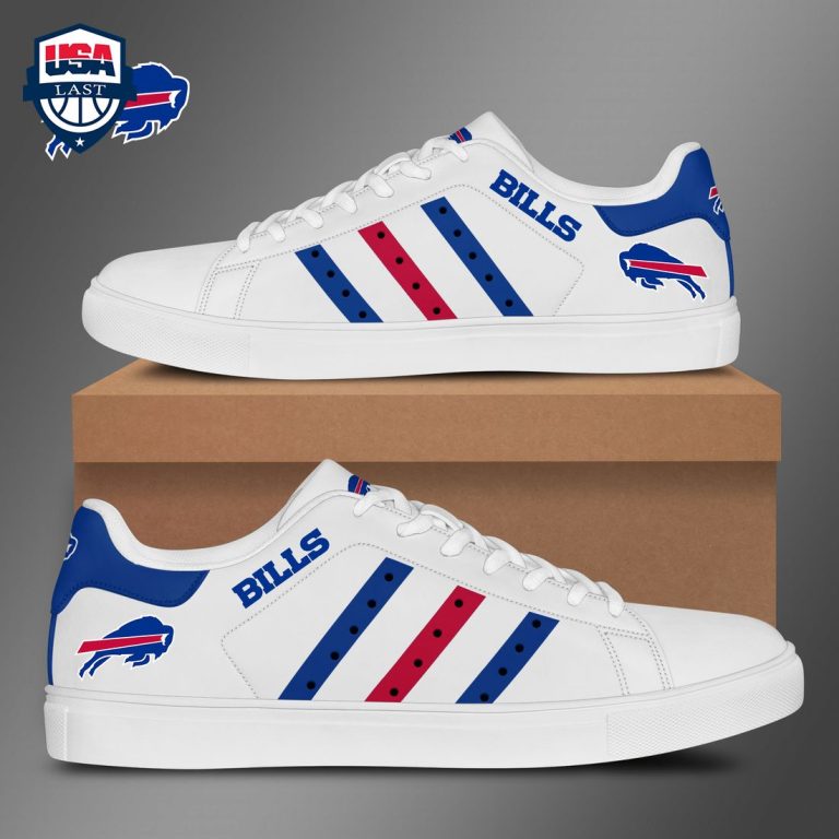 Buffalo Bills Blue Red Stripes Stan Smith Low Top Shoes - Trending picture dear