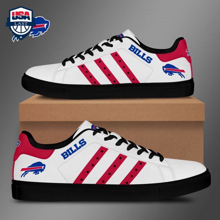 Buffalo Bills Red Stripes Style 1 Stan Smith Low Top Shoes - Cutting dash