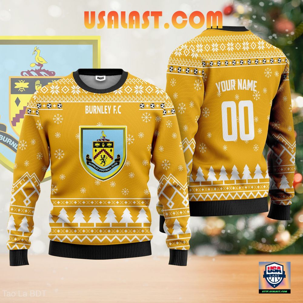 Burnley F.C Ugly Christmas Sweater Gold Version – Usalast