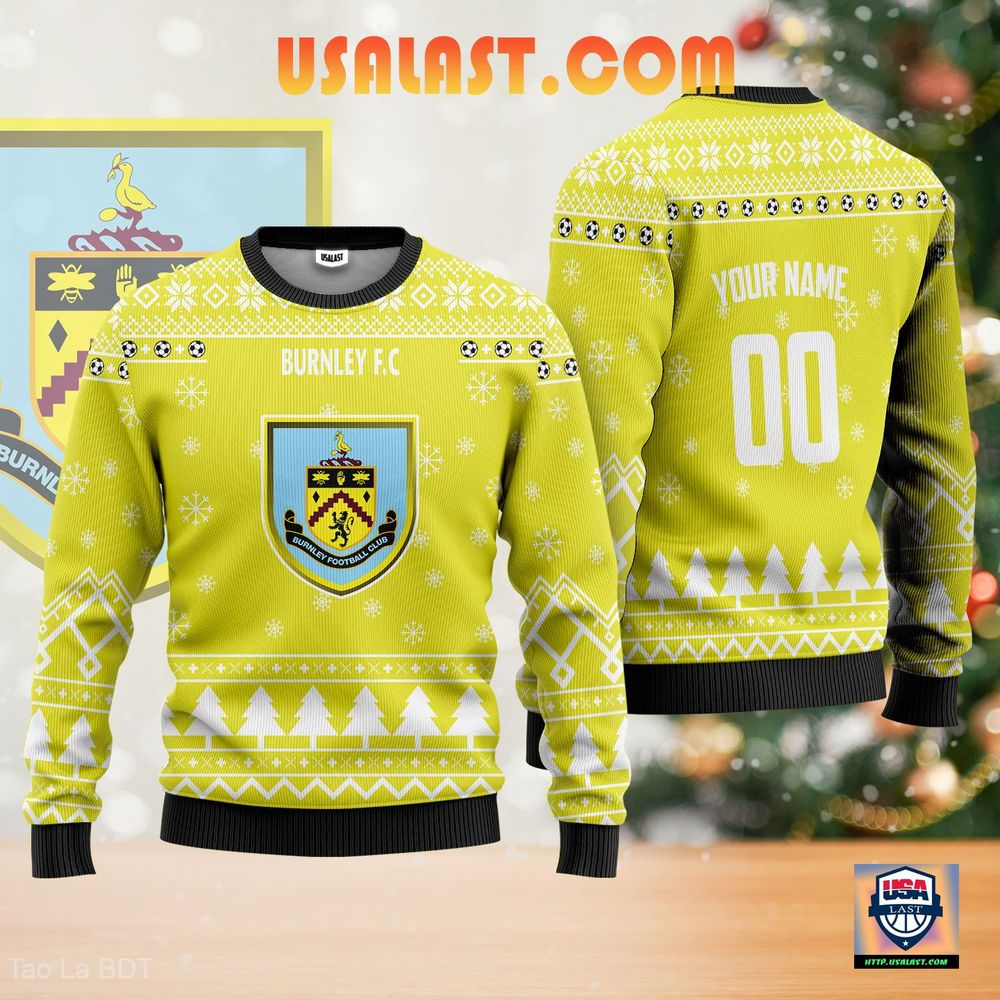 Burnley F.C Ugly Christmas Sweater Yellow Version – Usalast