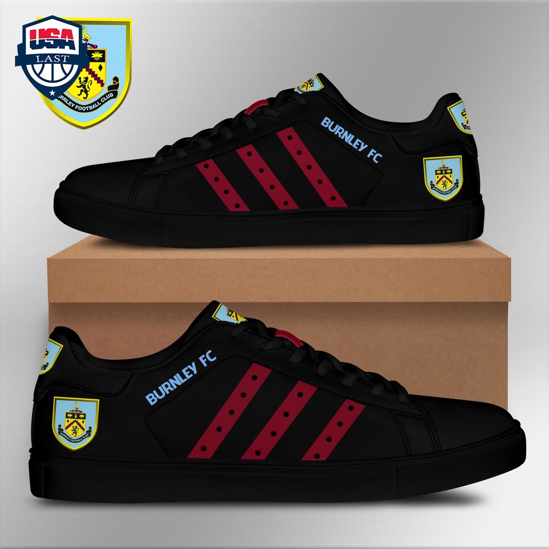 Burnley FC Red Stripes Style 2 Stan Smith Low Top Shoes – Saleoff