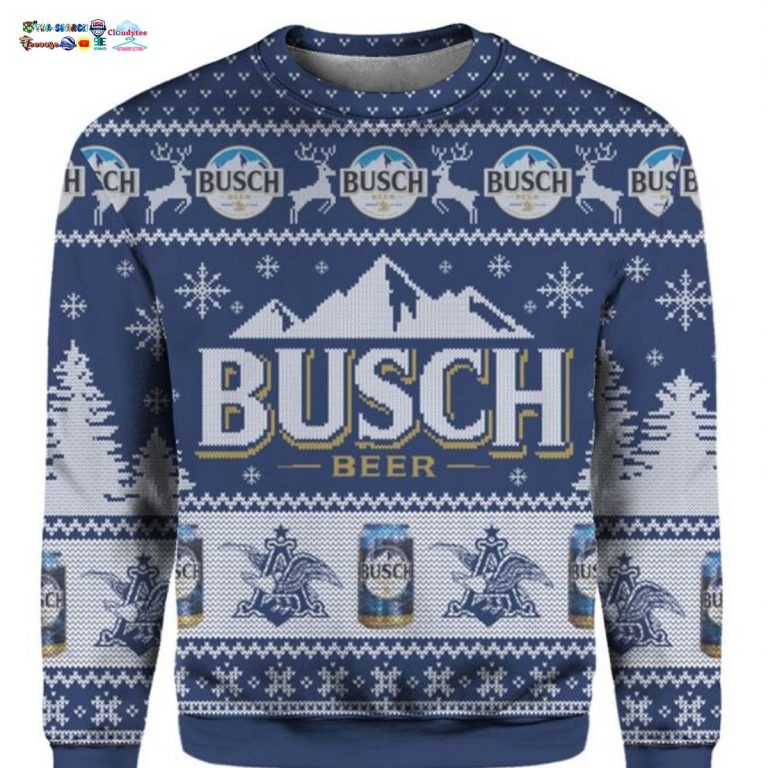 Busch Beer Ver 3 Ugly Christmas Sweater - Speechless