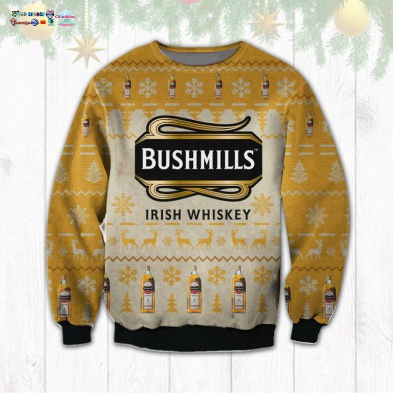 Bushmills Irish Whiskey Ugly Christmas Sweater - Gang of rockstars