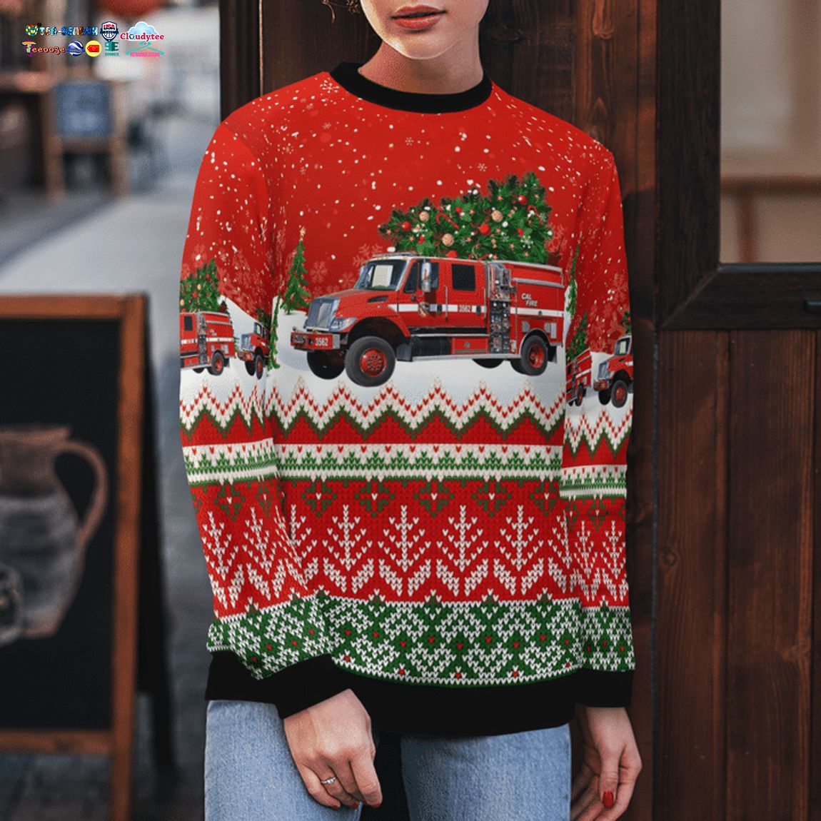 California Department Of Forestry And Fire Protection Type 3 Wildland Contract 3D Christmas Sweater