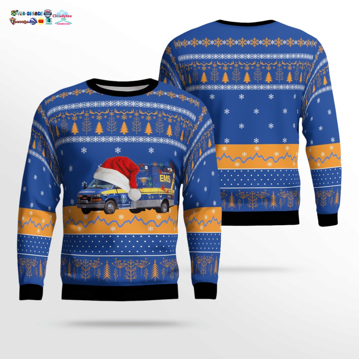 California Santa Clara County EMS 3D Christmas Sweater – Saleoff