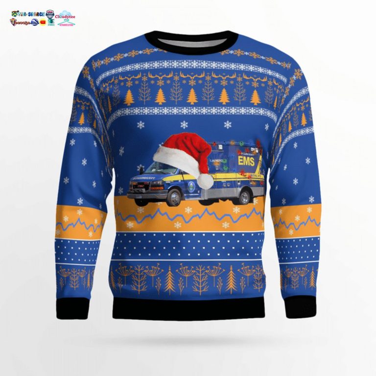 California Santa Clara County EMS 3D Christmas Sweater - Out of the world