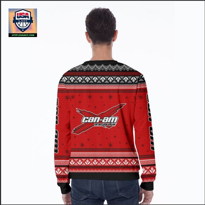 Can-am Team Red 3D Ugly Christmas Sweater - You look lazy