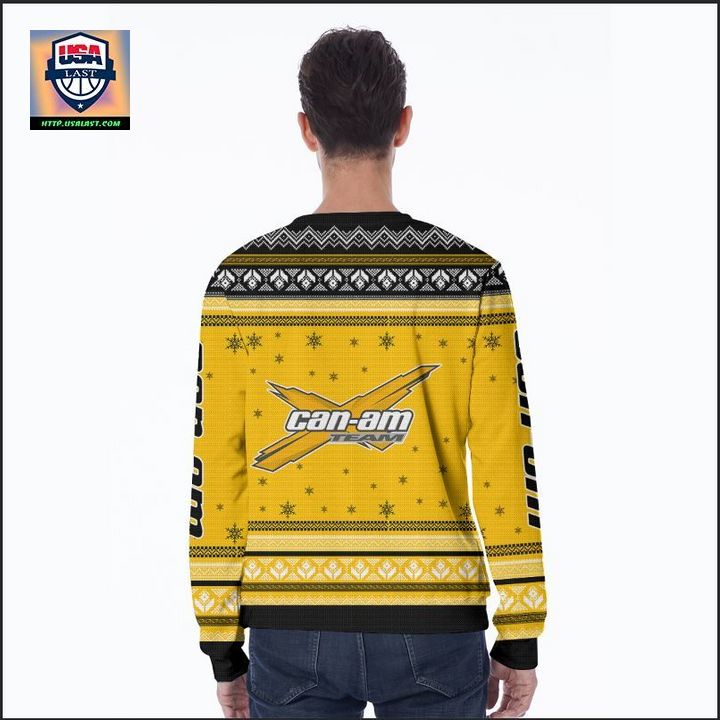 Can-am Team Yellow 3D Ugly Christmas Sweater - Elegant picture.