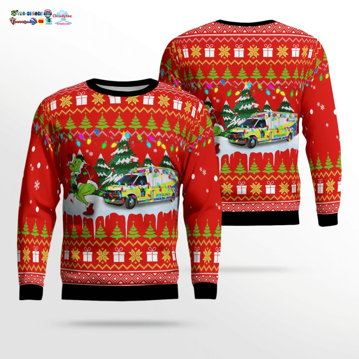 Canada Grey County Paramedic Services Ver 1 3D Christmas Sweater – Saleoff