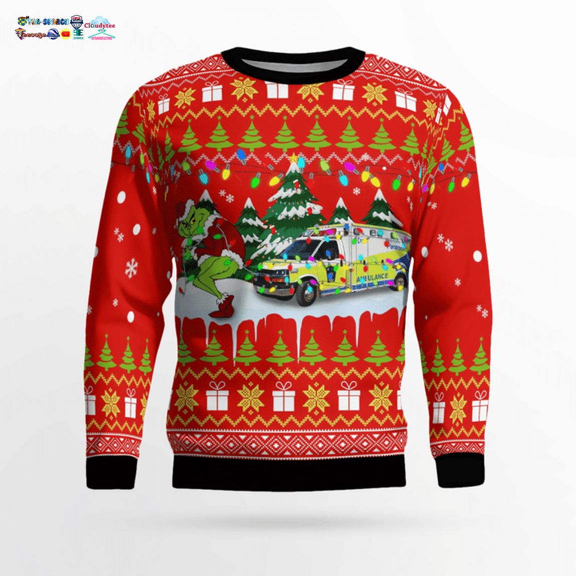 Canada Grey County Paramedic Services Ver 1 3D Christmas Sweater - Saleoff